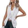 imageCicy Bell Womens Casual Blazer Vest Sleeveless Open Front Work Office Vest Jacket with Pockets ZWhite