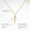 imageCicy Bell 18k Gold Plated Necklace Trendy Irregular Melting Liquid Teardrop Cubic Zirconia Chunky Statement Station Chain Pendant Necklaces Jewelry GiftsGold