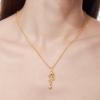 imageCicy Bell 18k Gold Plated Necklace Trendy Irregular Melting Liquid Teardrop Cubic Zirconia Chunky Statement Station Chain Pendant Necklaces Jewelry GiftsGold