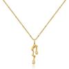 imageCicy Bell 18k Gold Plated Necklace Trendy Irregular Melting Liquid Teardrop Cubic Zirconia Chunky Statement Station Chain Pendant Necklaces Jewelry GiftsGold