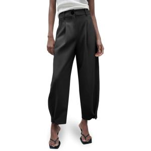 imageCicy Bell Casual Dress Pants High Waisted Button Work Office Pleated Trousers with Pockets