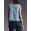 imageCicy Bell Womens Babydoll Denim Tank Tops Peplum Swing Flowy Shirred Sleeveless Shirts Loose Fit Going Out Cute Tops Light Blue XLarge