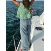 imageCicy Bell Womens Bow Front Tie Tank Tops Pleated Babydoll Top Sleeveless Cute Coquette Shirt Summer OutfitsMint Green