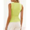 imageCicy Bell Womens Button Down Tank Tops Summer Sleeveless Vest Tops Trendy Ribbed Fitted Going Out ShirtsFluorescent Green