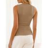 imageCicy Bell Womens Button Down Tank Tops Summer Sleeveless Vest Tops Trendy Ribbed Fitted Going Out ShirtsKhaki