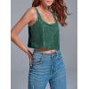 imageCicy Bell Womens Sequin Crop Tank Tops Cute Sleeveless Sparkly Camisole Blouse Cocktail Evening Party Tank Shirts