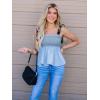 imageCicy Bell Womens Summer Babydoll Tank Tops Smocked Square Neck Casual Sleeveless Shirts Beach Backless Peplum Blouses Blue
