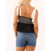 imageCicy Bell Womens Summer Babydoll Tank Tops Smocked Square Neck Casual Sleeveless Shirts Beach Backless Peplum BlousesBlack