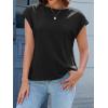 imageCicy Bell Womens Summer Cap Sleeve Tank Tops Casual Crew Neck Tshirts Trendy Loose Fit Basic Tee ShirtsBlack
