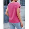 imageCicy Bell Womens Summer Cap Sleeve Tank Tops Casual Crew Neck Tshirts Trendy Loose Fit Basic Tee ShirtsBright Pink