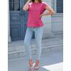 imageCicy Bell Womens Summer Cap Sleeve Tank Tops Casual Crew Neck Tshirts Trendy Loose Fit Basic Tee ShirtsBright Pink