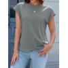 imageCicy Bell Womens Summer Cap Sleeve Tank Tops Casual Crew Neck Tshirts Trendy Loose Fit Basic Tee ShirtsGrey