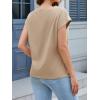 imageCicy Bell Womens Summer Cap Sleeve Tank Tops Casual Crew Neck Tshirts Trendy Loose Fit Basic Tee ShirtsKhaki