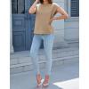 imageCicy Bell Womens Summer Cap Sleeve Tank Tops Casual Crew Neck Tshirts Trendy Loose Fit Basic Tee ShirtsKhaki