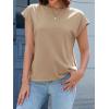 imageCicy Bell Womens Summer Cap Sleeve Tank Tops Casual Crew Neck Tshirts Trendy Loose Fit Basic Tee ShirtsKhaki