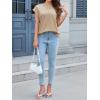 imageCicy Bell Womens Summer Cap Sleeve Tank Tops Casual Crew Neck Tshirts Trendy Loose Fit Basic Tee ShirtsKhaki