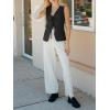 imageCicy Bell Womens Tie Front Blazer Vest Summer Sleeveless V Neck Tank Top 2025 Casual Business WaistcoatBlack