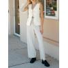 imageCicy Bell Womens Tie Front Blazer Vest Summer Sleeveless V Neck Tank Top 2025 Casual Business WaistcoatWhite