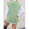 imageCicy Bell Womens V Neck Sleeveless Sweater Vest Oversized Ribbed Knit Side Slit Pullover Tank TopsLight Green