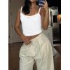 imageCicy Bell Womens Y2k Spaghetti Strap Tank Tops Backless Slim Fit Going Out Crop Tops Summer Teen Girls Ruched Cami Shirts