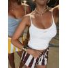 imageCicy Bell Womens Y2k Spaghetti Strap Tank Tops Backless Slim Fit Going Out Crop Tops Summer Teen Girls Ruched Cami Shirts