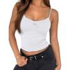 imageCicy Bell Womens Y2k Spaghetti Strap Tank Tops Backless Slim Fit Going Out Crop Tops Summer Teen Girls Ruched Cami Shirts
