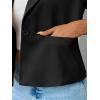 imageCicy Bell Womens Puff Short Sleeve Blazers Business Casual Button Down Lightweight Suit JacketsBlack