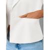 imageCicy Bell Womens Puff Short Sleeve Blazers Business Casual Button Down Lightweight Suit JacketsWhite