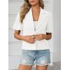 imageCicy Bell Womens Puff Short Sleeve Blazers Business Casual Button Down Lightweight Suit JacketsWhite