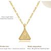 imageCicy Bell Womens Initial Necklace 18k Gold Plated AZ Triangle Letter Dainty Figaro Chain Pendant Necklace Jewelry Gifts 177 with 4 ExtenderNGold