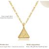 imageCicy Bell Womens Initial Necklace 18k Gold Plated AZ Triangle Letter Dainty Figaro Chain Pendant Necklace Jewelry Gifts 177 with 4 ExtenderPGold