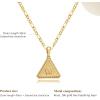 imageCicy Bell Womens Initial Necklace 18k Gold Plated AZ Triangle Letter Dainty Figaro Chain Pendant Necklace Jewelry Gifts 177 with 4 ExtenderWGold
