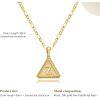 imageCicy Bell Womens Initial Necklace 18k Gold Plated AZ Triangle Letter Dainty Figaro Chain Pendant Necklace Jewelry Gifts 177 with 4 ExtenderZGold